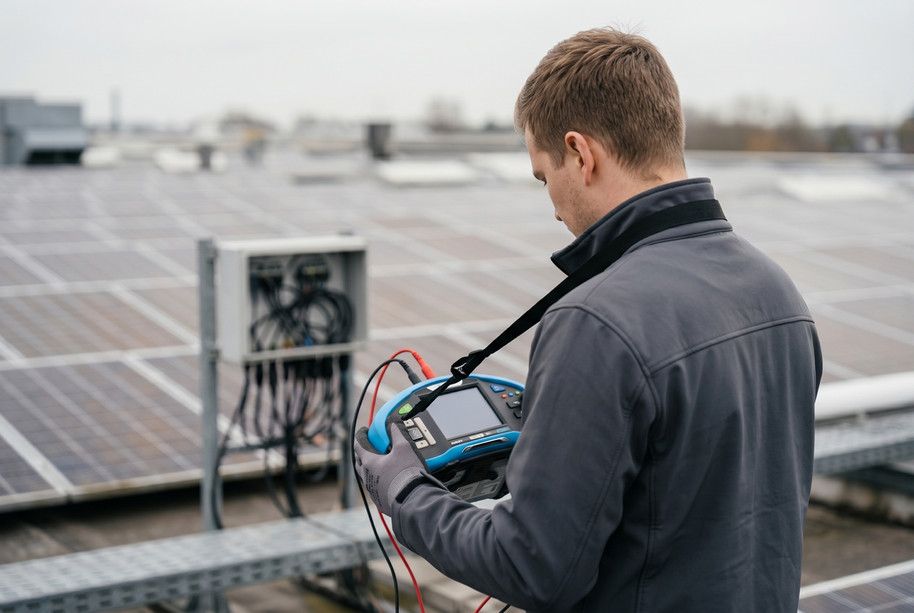 Messtechnik bei der Schadensanalyse an einer PV-Anlage
